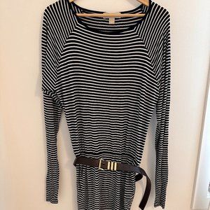 Michael Kors striped dress with belt